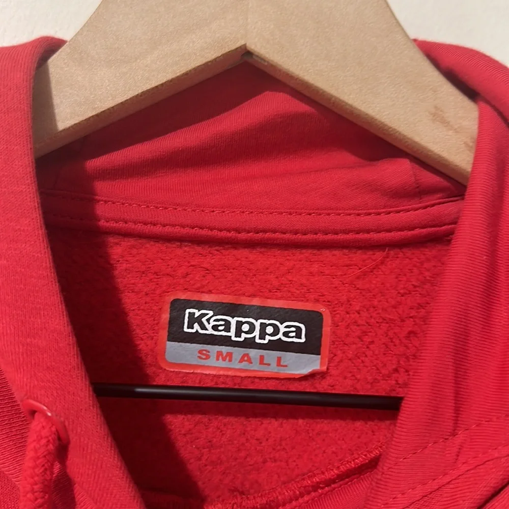 • KAPPA • Men’s LOGO TAPE DAPET HOODIE Red / White / Black Small - Picture 3 of 5
